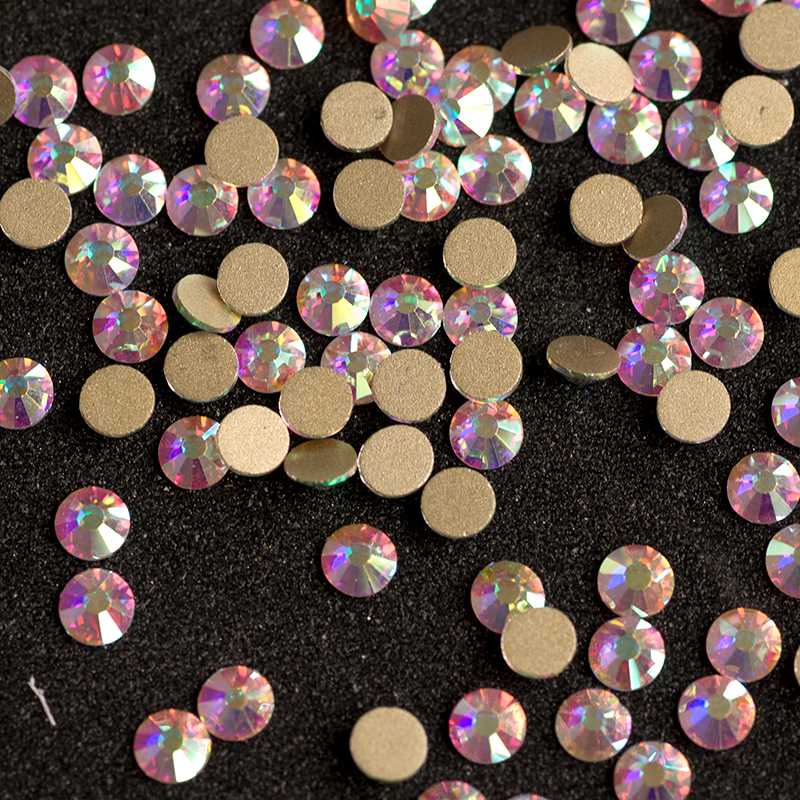 

2000NoHF SS5 1440pcs DIY Crystal AB Rhinestones crafts for Nail Art Flat Back Non Hotfix Glue on 3d Nail Art diy decoration
