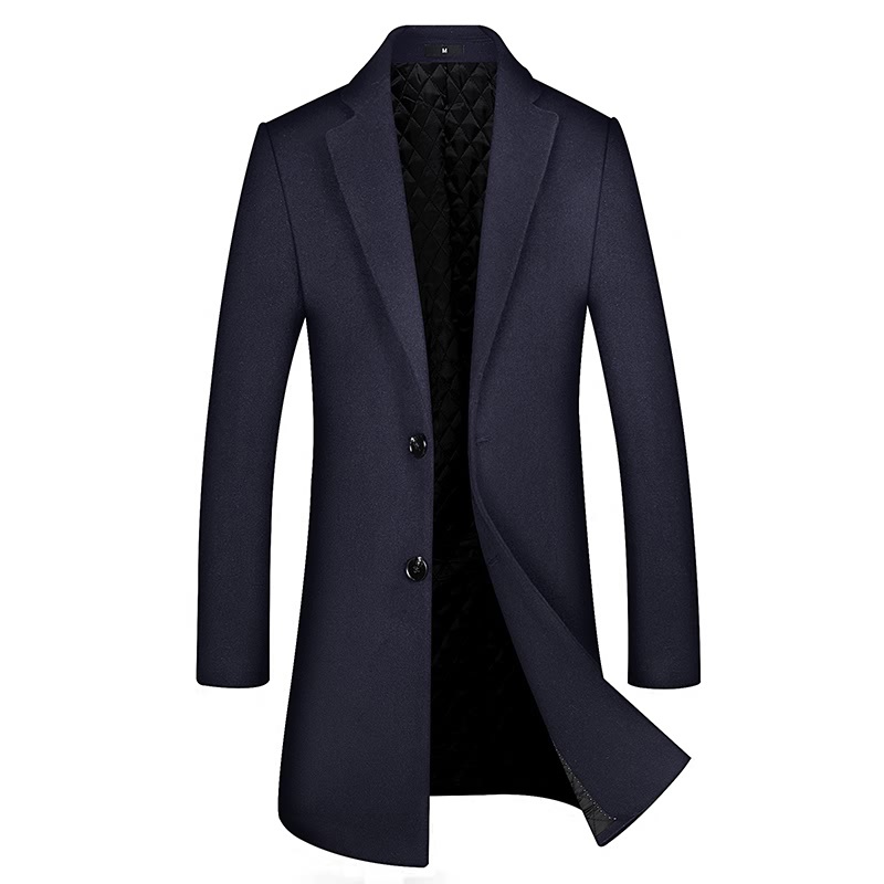

2020 New Arrival Winter High Quality Wool Trench Coat Men,men' Wool Casual Jackets,plus-size -3XL, Black