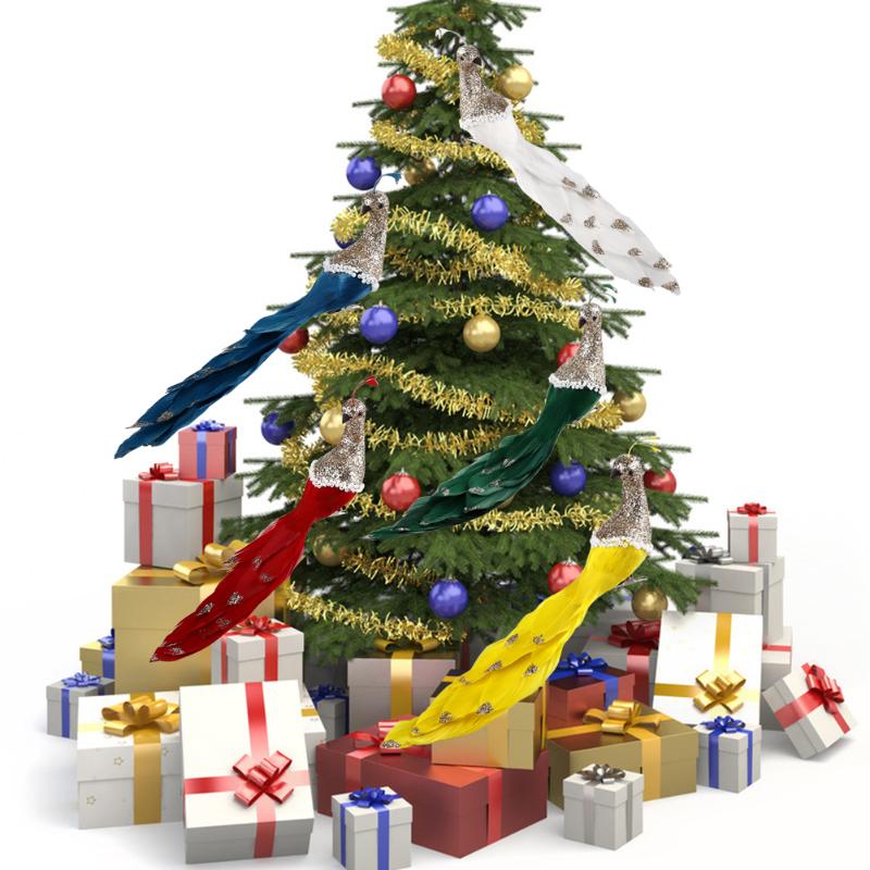 

Christmas Peacock Model Lovely Realistic Foam Feather Bird Miniature Decor Craft Bird Home Garden Wedding Decor Photography Prop