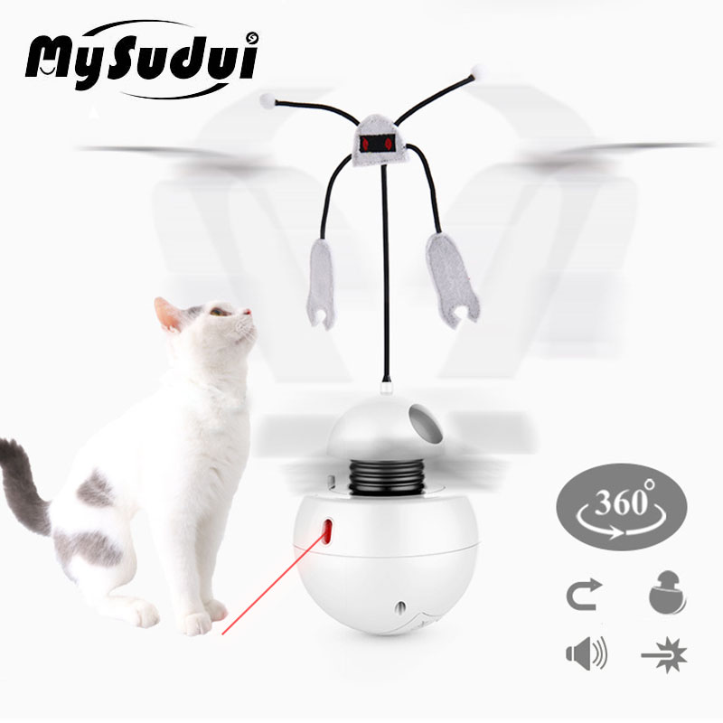

3 In 1 Pet Led Automatic Laser Cat Toy Tumbler Automatic Rotating Cat Play Toy Stick Chase Electric Interactive Toys