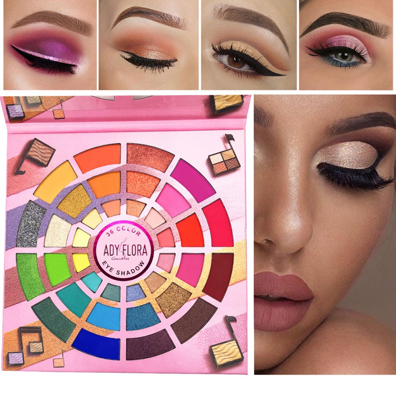 

2020 NEW 36 Colors Professional Shimmer Eyeshadow Palette Waterproof Lasting Glitter High Pigment Fashion Eye Makeup Palette, 00