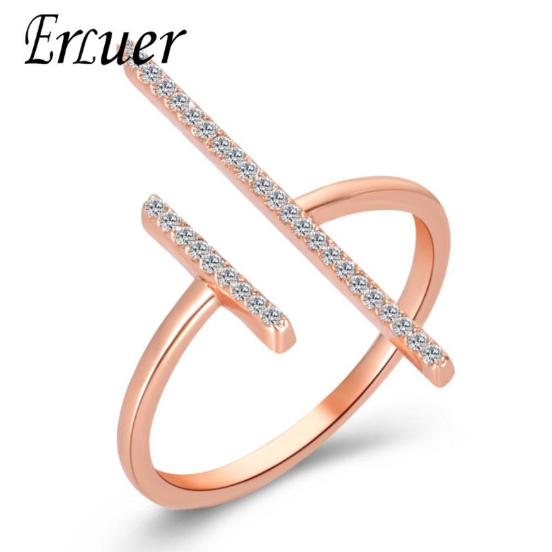

ARUEL fashion anniversary Party Gold Color Jewelry Austrian Crystal Open Adjustable for Women Girls exaggeration digital Rings