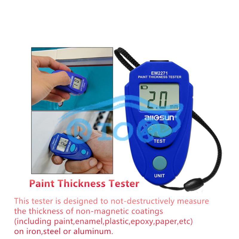 

Digital Mini Automobile Thickness Gauge Car Paint Tester Thickness Gauges Paint Coating All sun All-sun EM2271 EM2271A