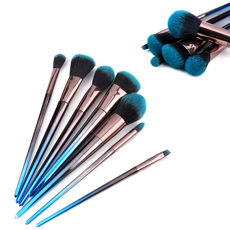

New Arrival 7PCS Gradient Color Handle Makeup Brushes Set Cosmetics Tools Make Up Brush Foundation Blusher Eye shadow Brush