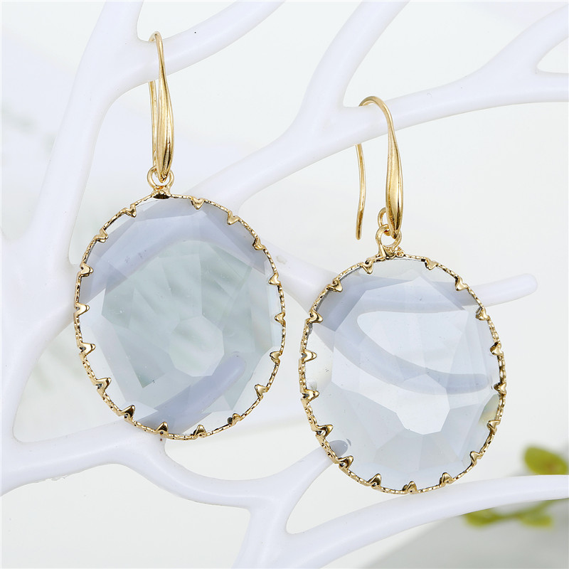 

1Pair Fashion New Rhinestone Crystal Earrings For Women Jewelry European Geometric Bridal Wedding Drop Dangle Earings E339
