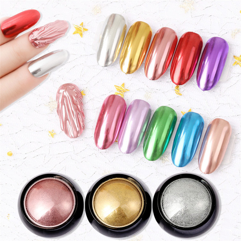 

2ml Nail Powder Bright Metallic Effect Nail Mirror Powder Manicure Fashion Colorful Sculpture