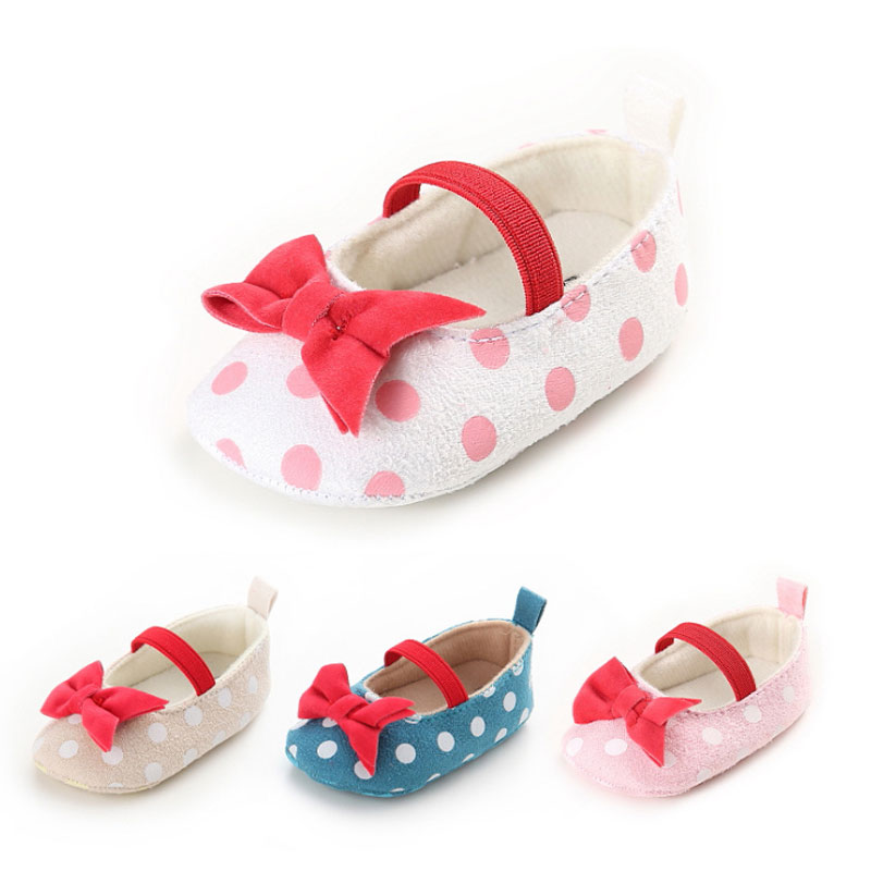 

Baby Girl Shoes Infant Baby Anti-slip Polka Dot First Walkers Shoes Girls Footwear, Blue