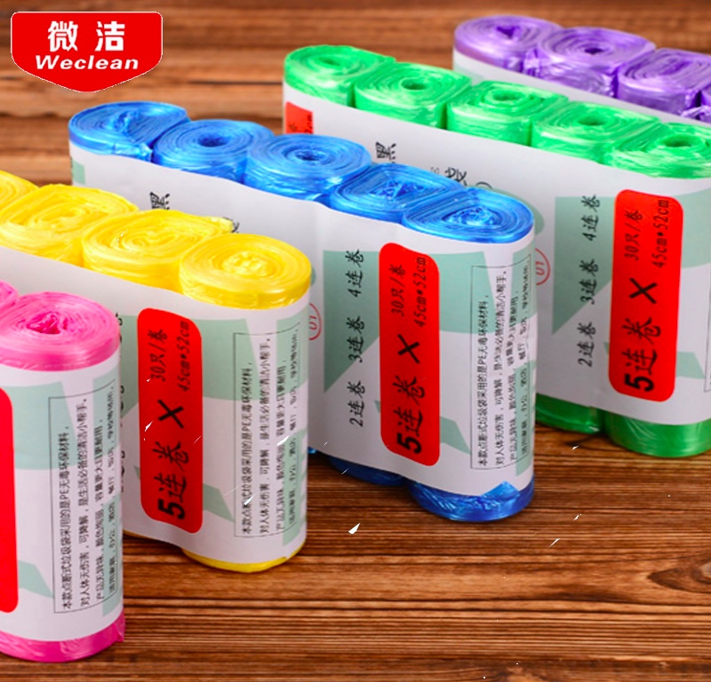 

150 disposable garbage bags, thickening household cleaning point broken type disposable household kitchen black plastic bag roll