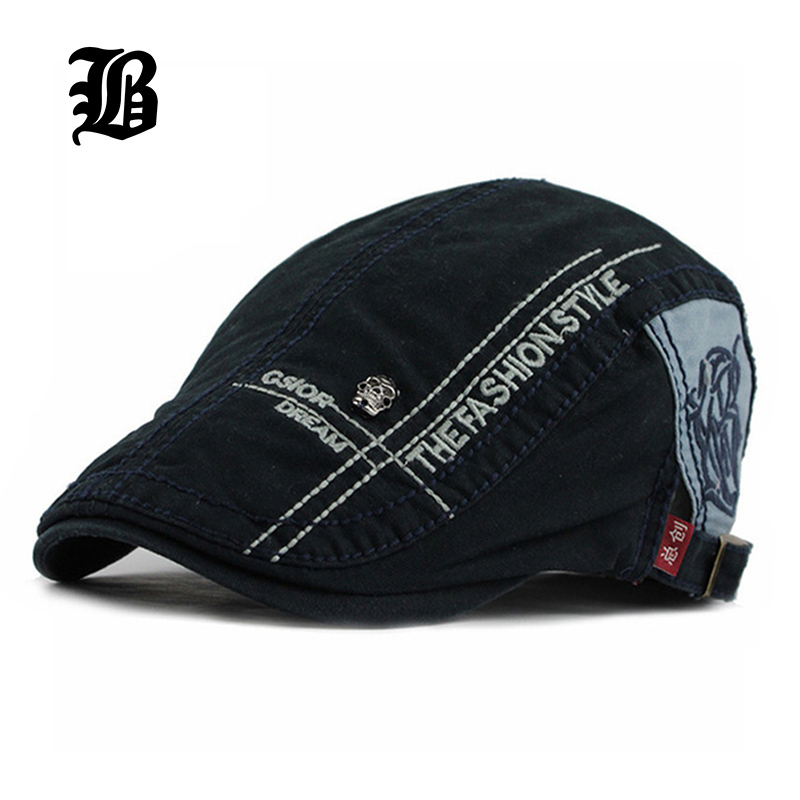 

FLB] Fashion Unisex Spring Autumn Skull Beret Buckle Flat Caps Vintage Solid Warmer Berets Leisure Boinas Hat For Womens Mens, Blue