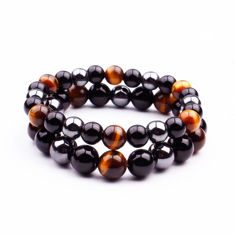

Charm Bracelets 8mm/10mm Women Man Health Care Hematite Stretch Natural Tiger Eye Beads Bracelet For Men Fashion Jewelry