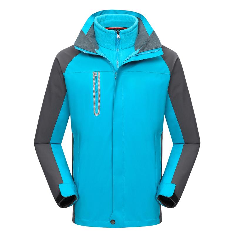 

1910 Men and Women-Raincoat Jacket Thick Fleece Autumn & Winter Outdoor Mountain Climbing Ski Suit Coat, Children acid blue