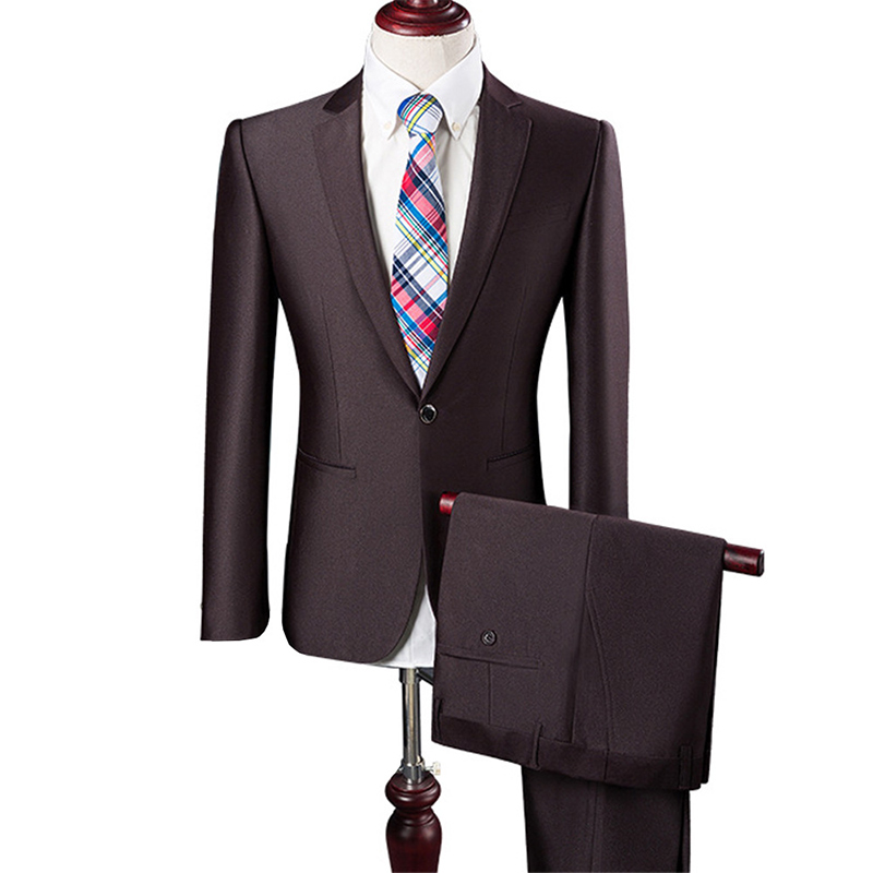 

Asian size Quality Slim Fit Suits Mens Wedding Custom Prom Suits 2 Pieces Business Formal Tuxedo Men Jacket Pants Ternos, Blue