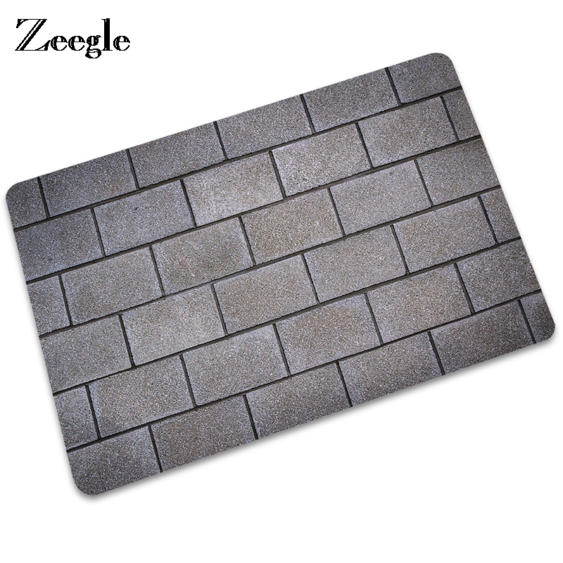 

Zeegle Carpet Doormats For Entrance Door Anti-slip Floor Mats For Hallway Bathroom Floor Mats Absorbent Kitchen Area, Stone 31