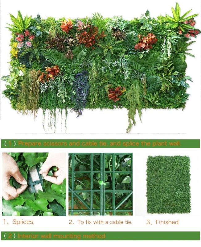 

Artificial Plant Wall Hedge Lawn Boxwood Hedge Artificial Lawn Garden Backyard Home Decor Simulation Grass Turf Rug Outdoor