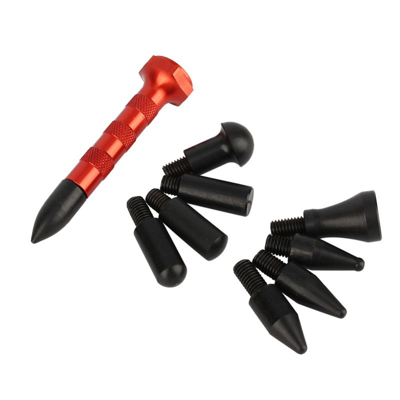 

Durable Paintless Car Dent Repair Hail Removal Tools Kit Tap Down Pen with 9 Heads Tools Set