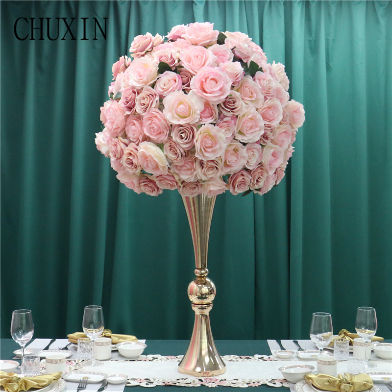 

Homemade 60cm Rose Ball Wedding Decoration Arch Road Leading Artificial Flower Home Hotel Table Flower Event Celebration Decor