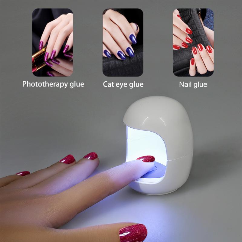 

3W Mini Gel Lamp Cute Nail Light Egg Shape Phototherapy Lamp Auto Induction Nail LED Uv Portable Art Machine, Nail file