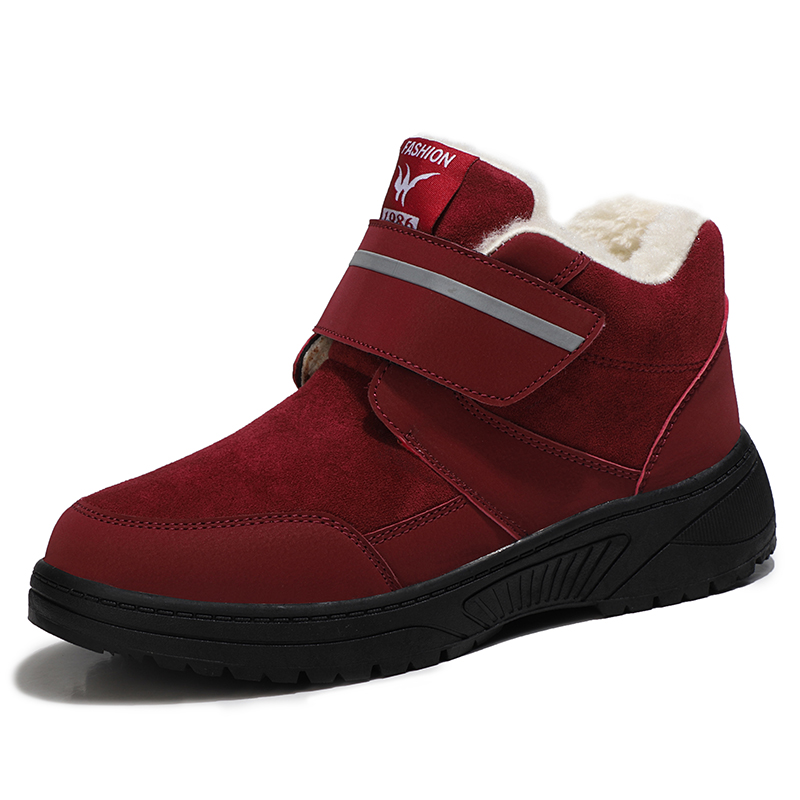 

Women Boots Casual Shoes Women Winter Boots Warm Comfort Walking Shoes Female Cotton Ankle Chaussures Femme Bottines, Red