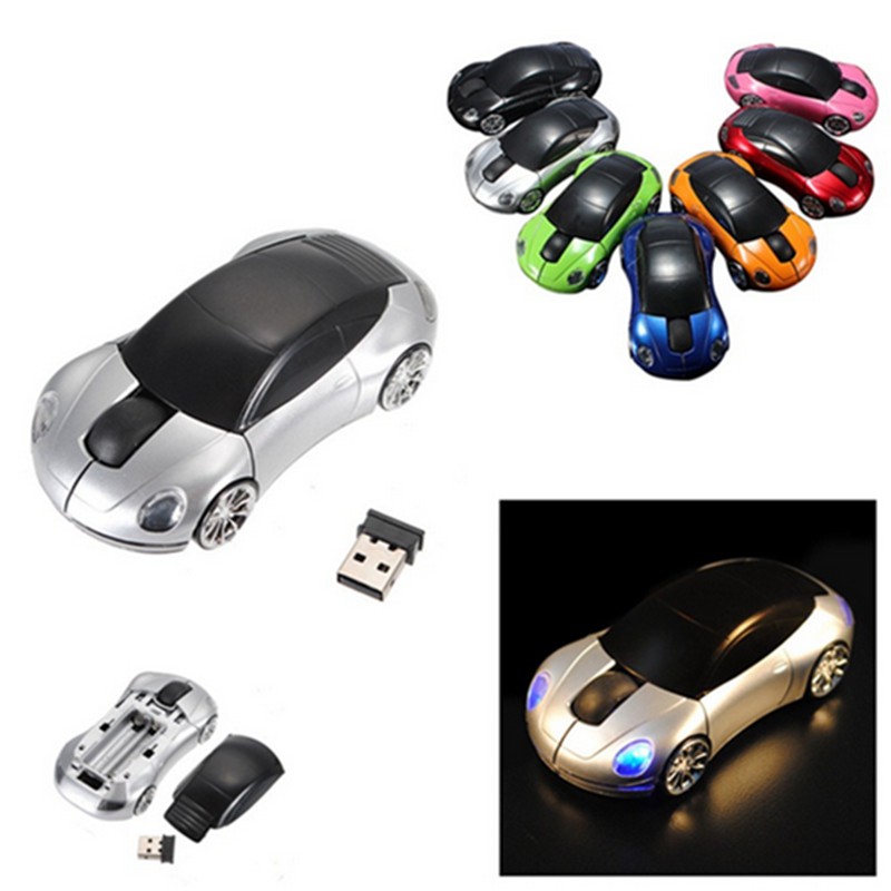 

2.4GHz 1600DPI Wireless Mouse Optical Mice+USB Receiver Light LED Car Shape Optical Mice AU for PC Laptop Computer Game