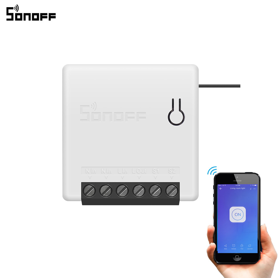 

Sonoff MINI DIY APP Smart Remote Control Timer Schedule Voice Power-on Status DIY Mode Two Way Wifi Smart Switch Smart Home