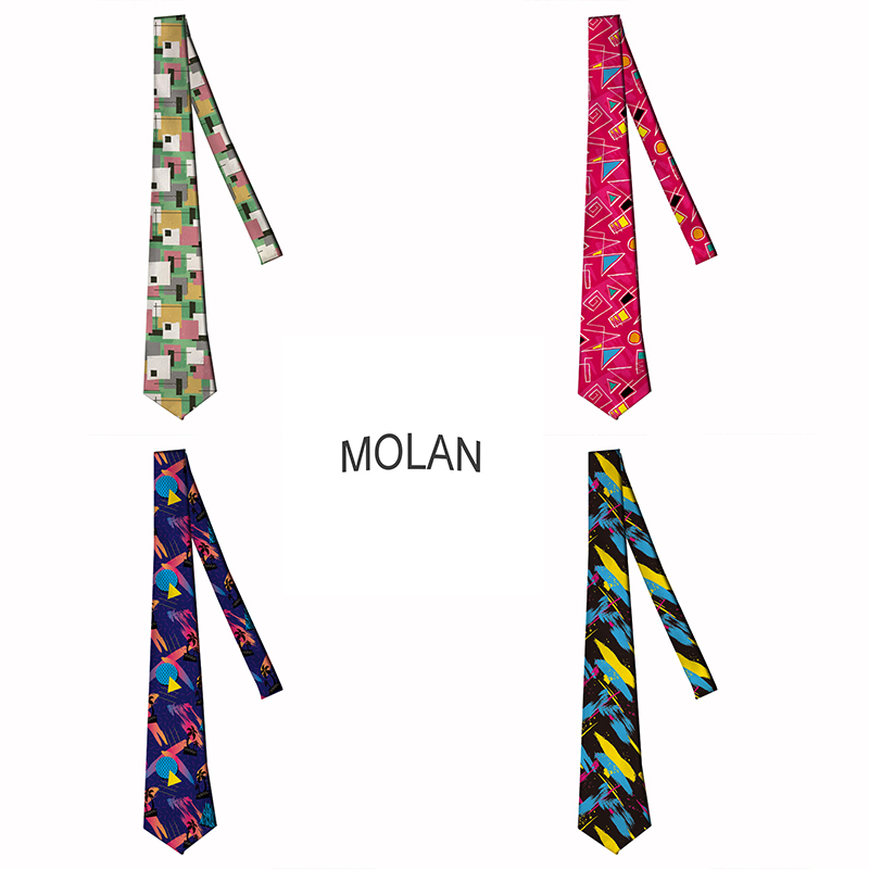 

New 3D colorful Printing Tie For Men 8cm Width Polyester Necktie Wedding Accessories Fashion Male Casual Neckties X-LD06-9-12