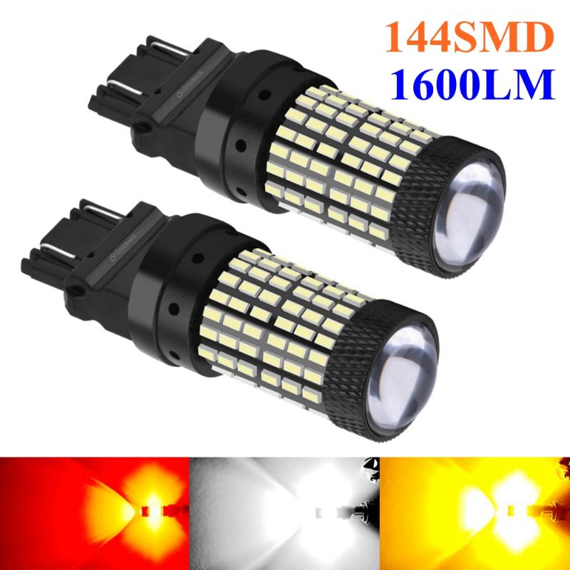 

2PCS T25 3157 3156 P27/7W P27W Super Bright 1600lm LED Car Brake Bulb Turn Signal Auto Backup Reverse Lamp Daytime Running Light, As pic