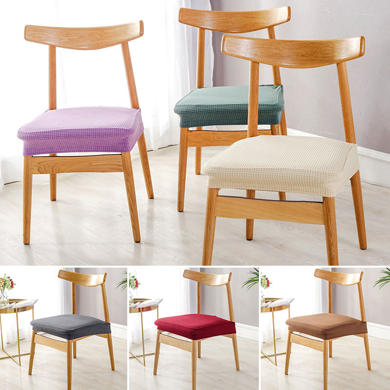 

Green Velvet Waterproof And Antifouling Elastic Seat Cover Chair Elasticity Tall Thicken Soft Solid Color Simple Stool Cover