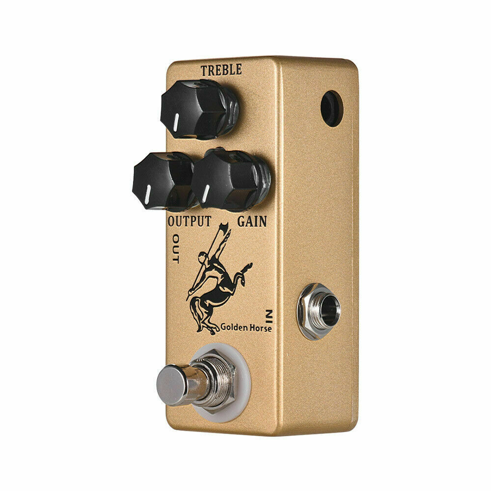

Golden Horse Guitar Effect Pedal Overdrive Boost True Bypass Footswitch