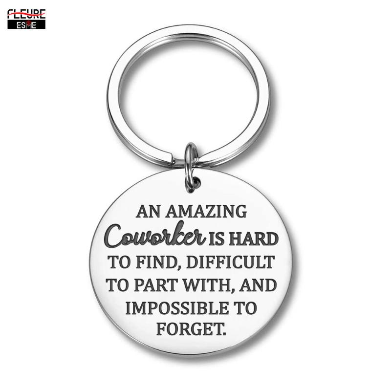 

Coworker Keyring Leaving Gift for Men Women Keychain-Going Away Gifts New Job Key Chain Thank You for Employees Boss Colleagues