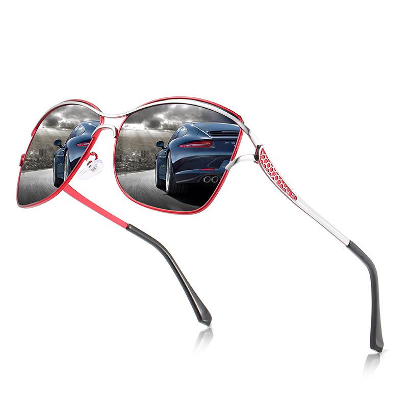 

Women's fashion classic Sunglasses High Quality design polarized large frame Driving mirror