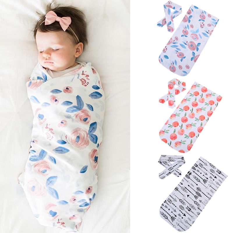 

Soft Muslin Newborn Baby Floral Receiving Blanket Bedding Blanket Wrap Swaddle Bath Towel