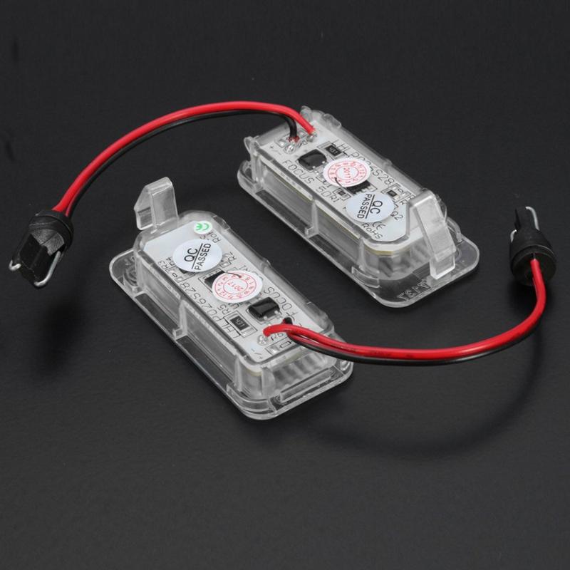 

2 Pcs LED Rear Number License Plate Light Number Plate Lamp Bright White For For Fiesta Focus Kuga Mondeo, As pic