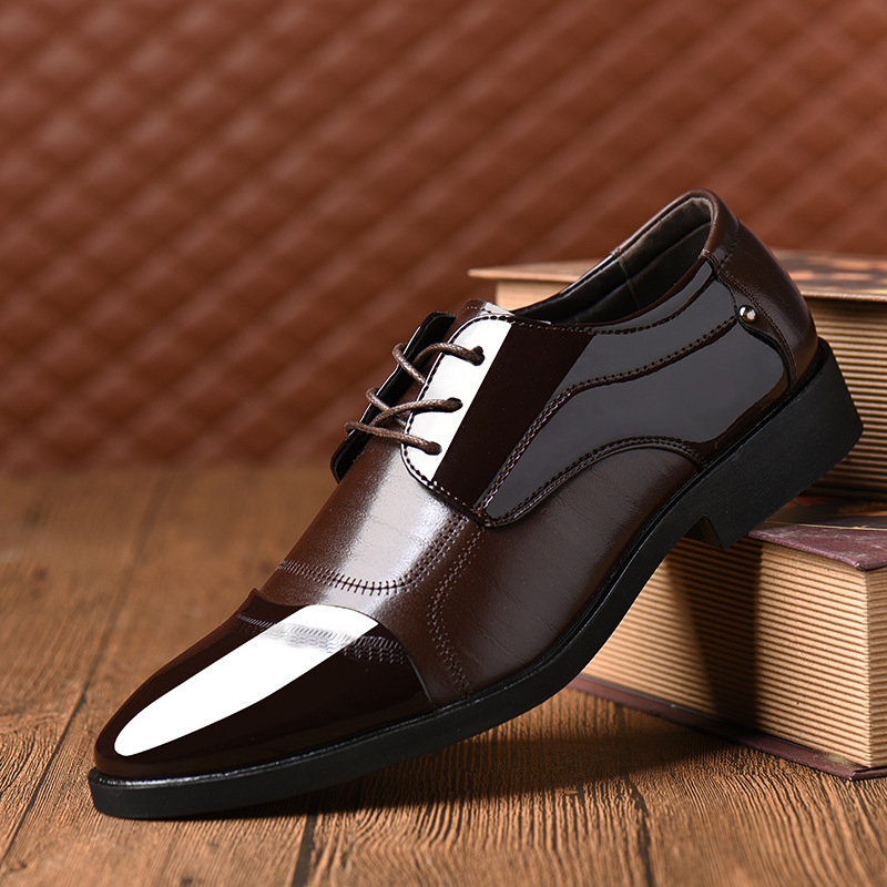 

Size 45 Luxury Business Leather Shoes Men Oxford Breathable Rubber Formal Dress Shoes Male Wedding Footwear Mocassin Homme, Black