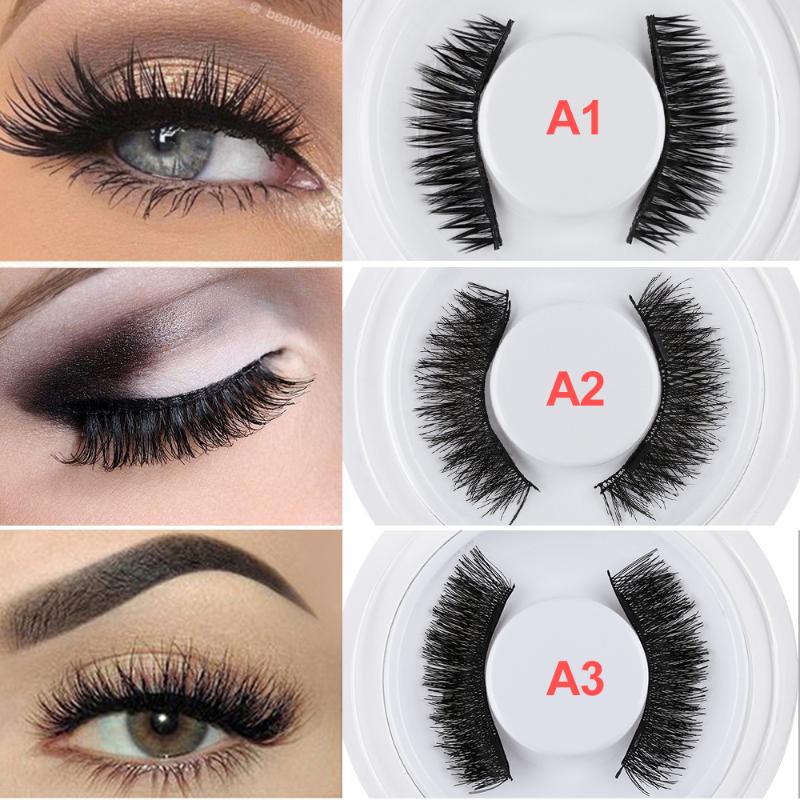 

1 Pair 2020 Fashion 3D Magnetic False Eyelashes Reusable False Eye Lashes Magnet Eyelashes Eye Makeup Eyelash Extension Tools
