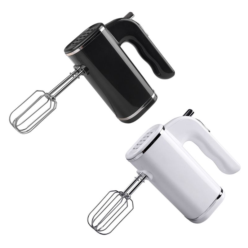 

200W Electric Egg Mixer 5 Speeds Handheld Egg Whisk Home Kitchen Dual Stick Stainless Steel Beater U1JE