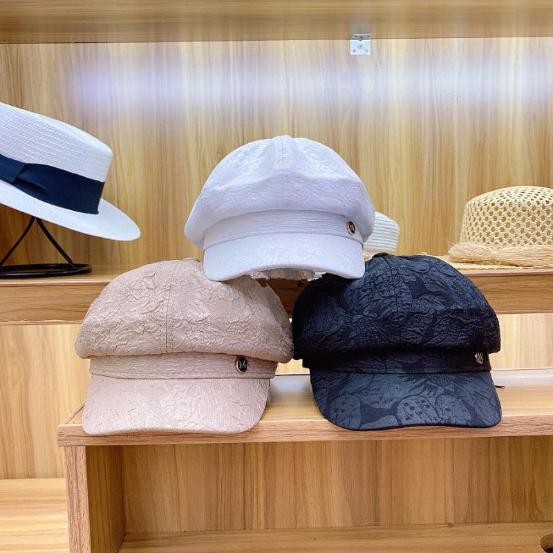 

202007-jinxi autumn ins Custom fabrics leisure Octagonal hat men women visors cap, White