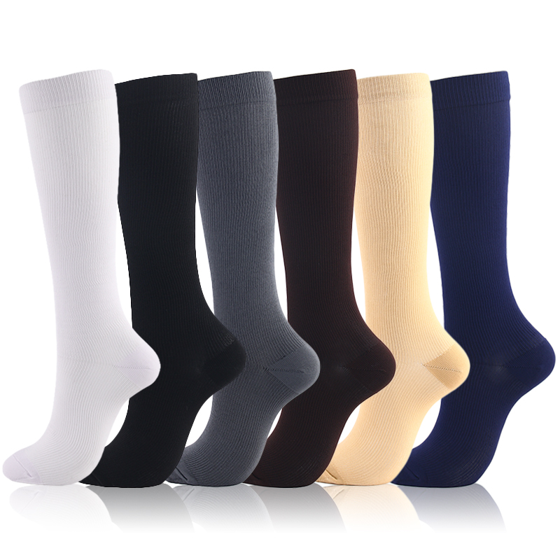 

Moda Socmark High Qualit Unisex Socks Compression Socks Pressure Varicose Vein Knee High Support Stretch Pressure Circulation, Black