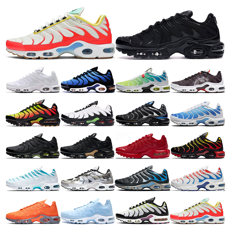 

2020 tn plus running shoes mens White Volt black Hyper blue Oreo Purple Supernova womens Breathable fashion sports sneakers trainers outdoor, 27 just black