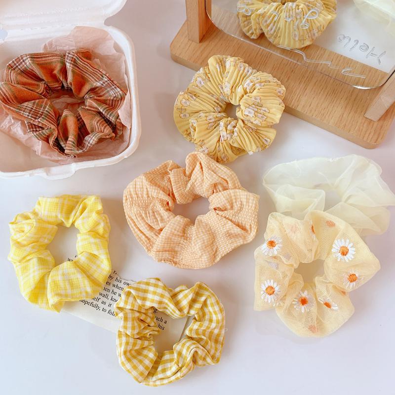 

Jia Cai Intestine Hair Band Female South Korea Cute Flowers Female Headband Online Celebrity for Tying Hair Hairband Elegant Win