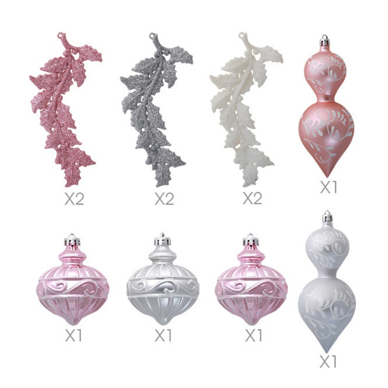 

Christmas Tree Decorations Balls Charm Shaped Hanging Set Plastic Home Decoration Gift Christmas Pendant Bombki Choinkowe
