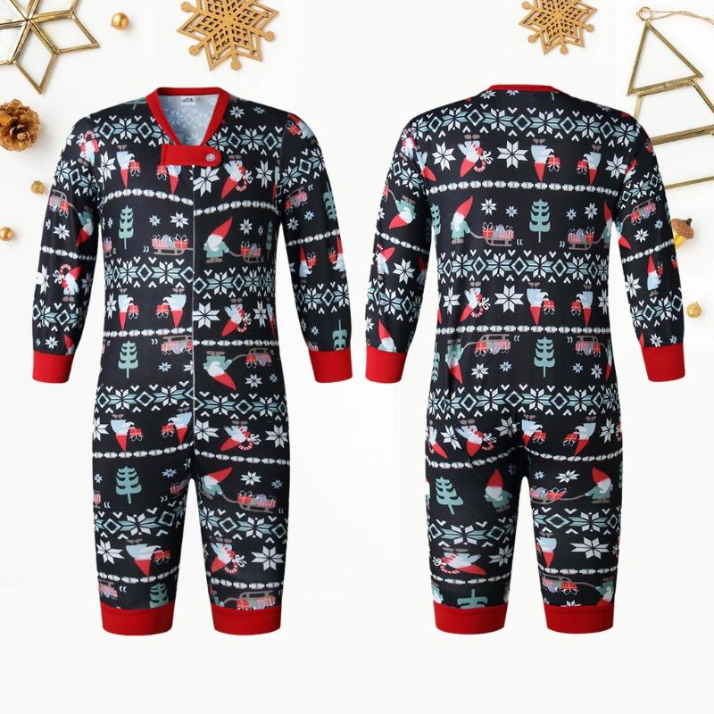 

Parent-Child Winter Warm O-neck Christmas Set Printed Home Wear Pajamas Baby Christmas Set Soft Comfortable High Quality Clothin