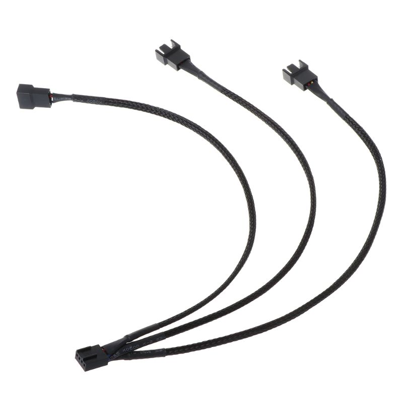 

30CM 4Pin to 3 Ways Y Splitter Cable Fan 4 Pin to 3x4Pin/3Pin Extension Cable for PC Computer Laptop Accessories