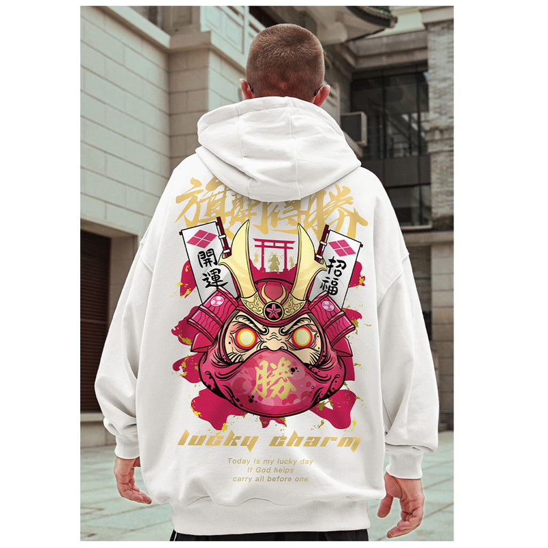 

ZAZOMDE high quality ins great offer oversized Tide brand loose Pullover Korean trend hoodie men, White