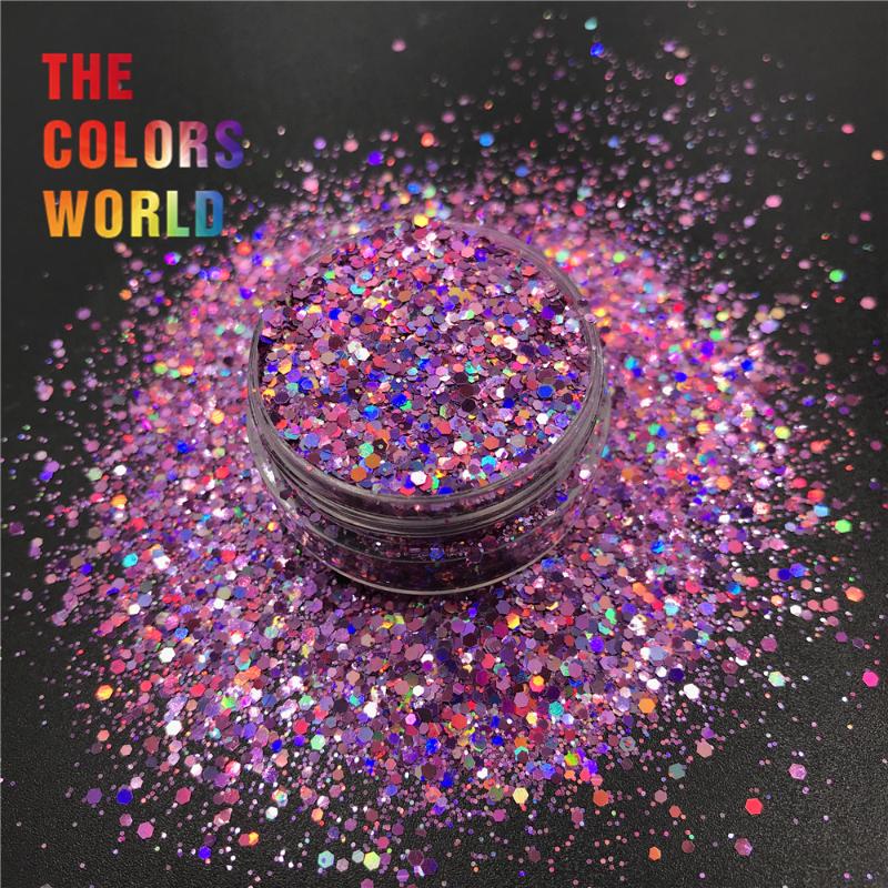 

TCT-326 Chunky Mix Laser Color Nail Glitter Nail Art Decoration Body Art Face Painting Tumblers DIY Crafts Festival Accessories