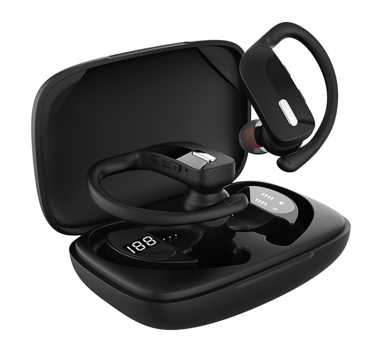 

TWS Bluetooth headphone true wireless earbud Ear Hook earphone Sports style headset Waterproof for Running motion movement travel locomotion