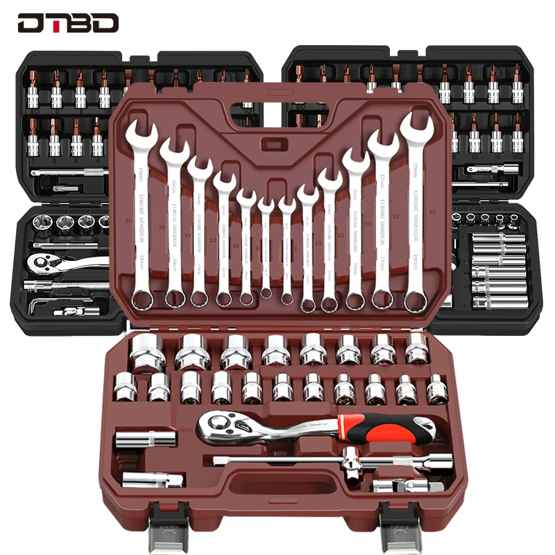 

Car Repair Tool Ratchet Torque Wrench Spanner Screwdriver Socket Set Combo Tools Kit Bicycle Auto Repairing Tool Mechanic
