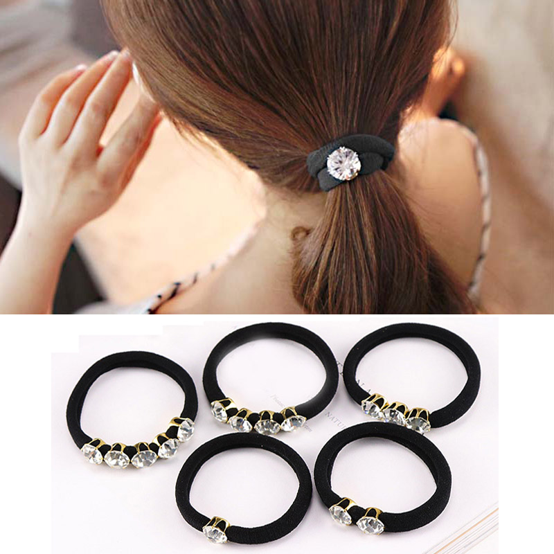 

Elastic Accessories Style Rope Hot Fashion Black Bands Hair Sale Hair Korean Women