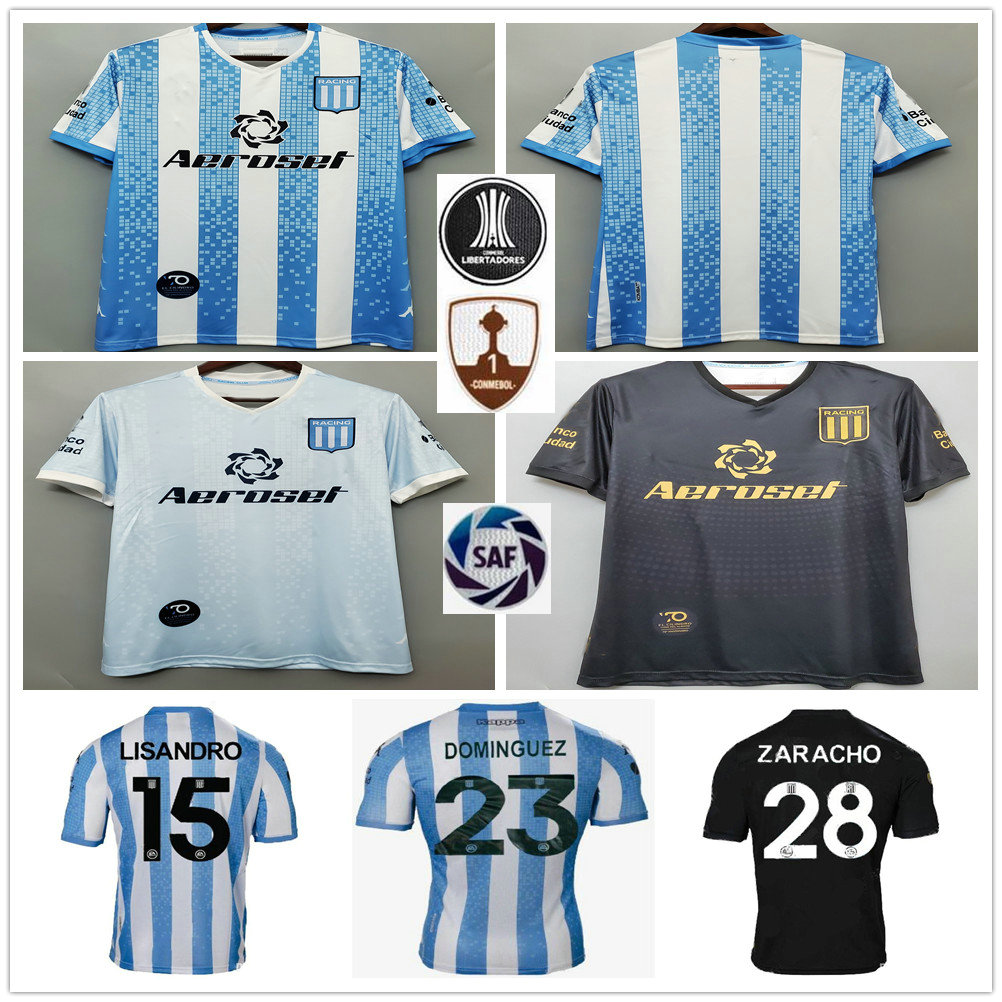 

2020 2021 Argentina Racing Club de Avellaneda Soccer Jerseys LISANDRO CHURRY ZARACHO Bou Fernandez Centurion Custom Home Away Football Shirt, As picture