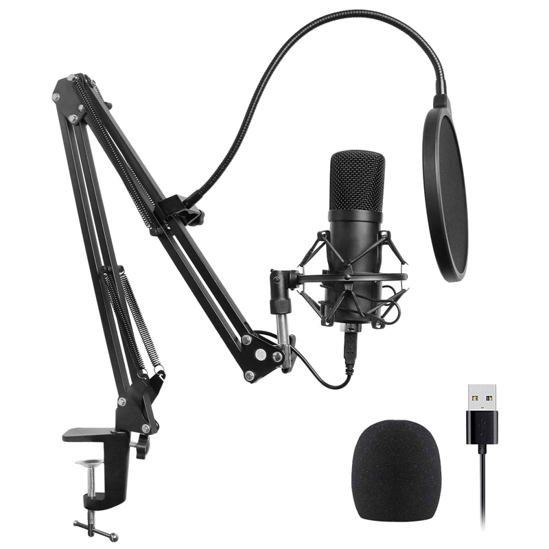 

Microphones Usb Microphone Kit Computer Cardioid Mic Podcast Condenser With Professional Sound Chipset For Pc Karaoke, Yout