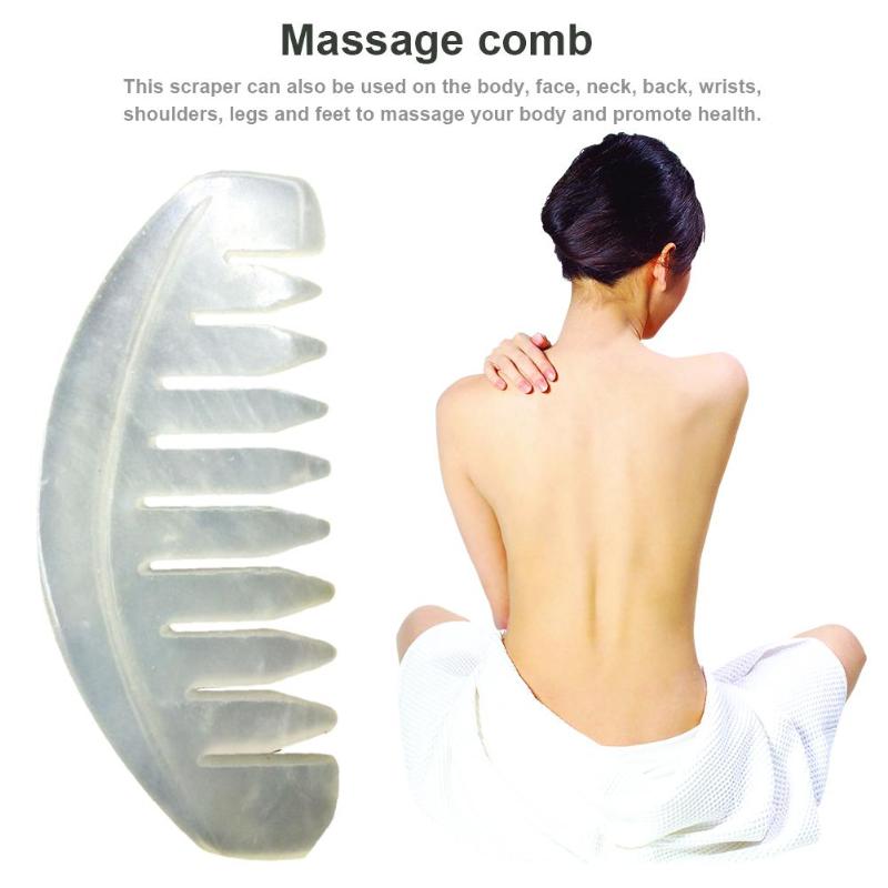 

Nature Jade Combs Traditional Chinese Natural Jades Massager Spa Acupuncture Head Therapy For Head Massage Soothe Nerves